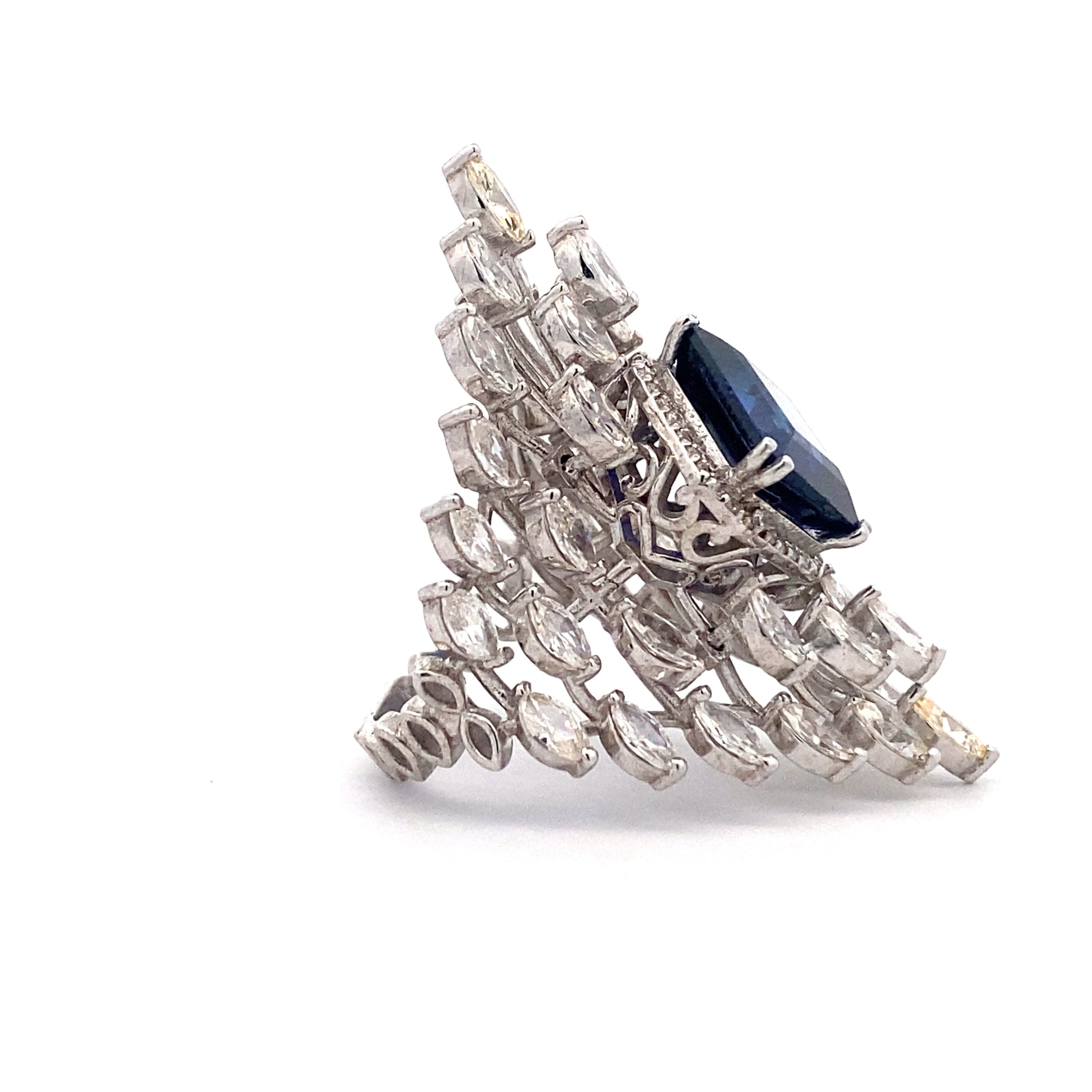 Sapphire Crown Cocktail Ring