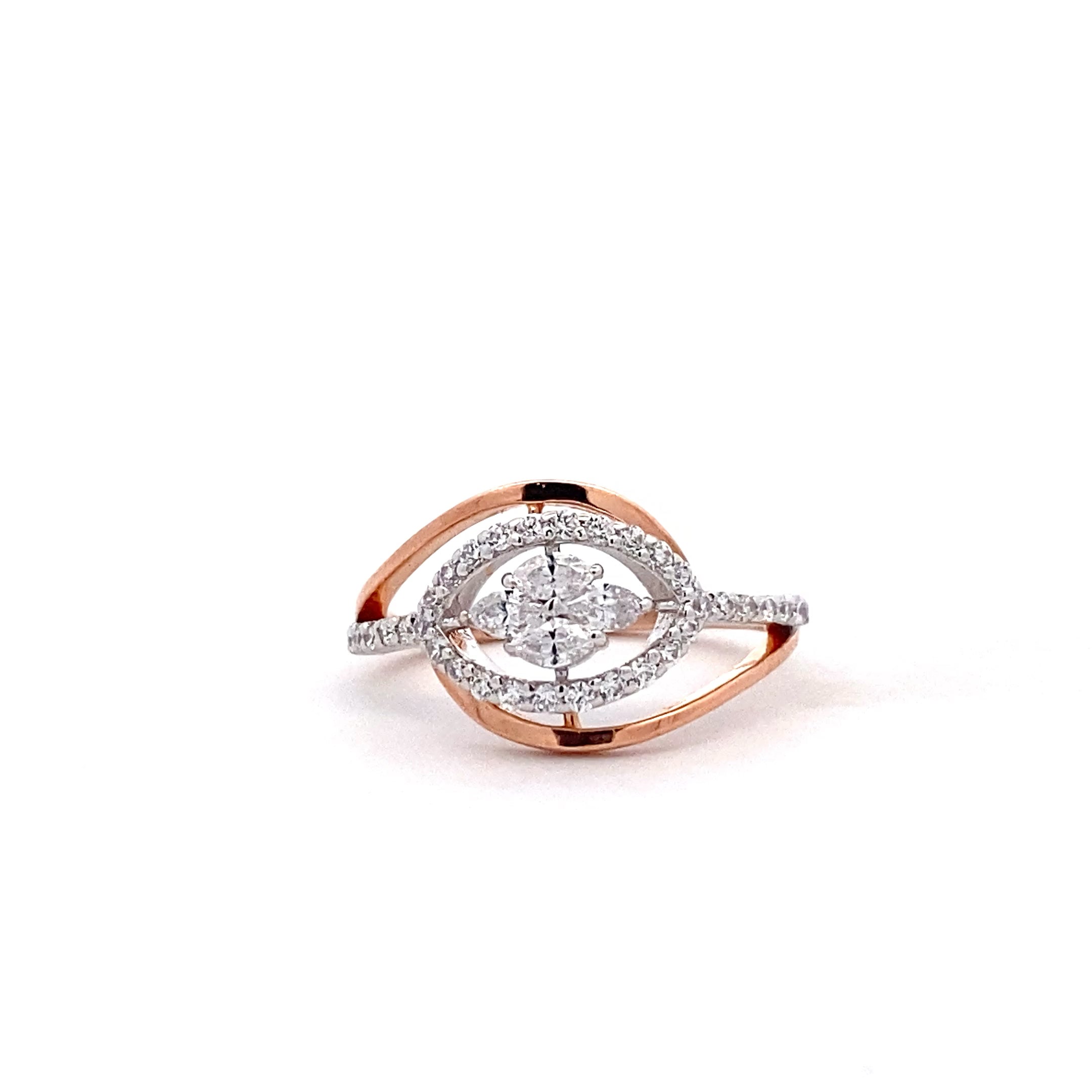Oval Halo Silver Ring