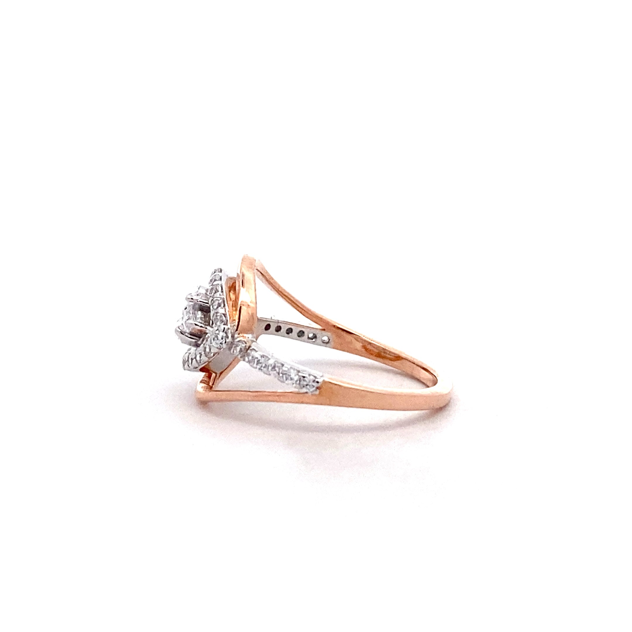 Oval Halo Silver Ring