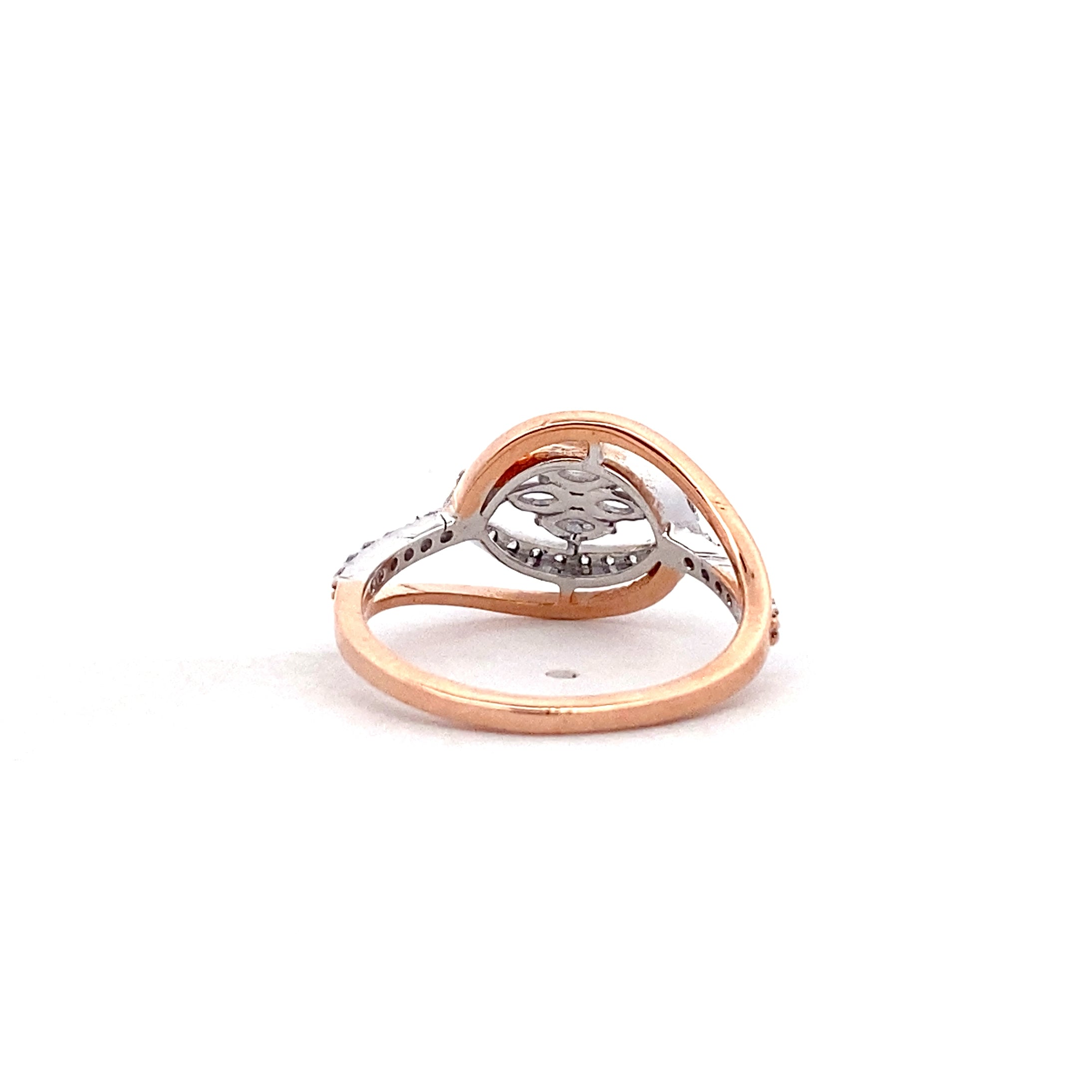 Oval Halo Silver Ring