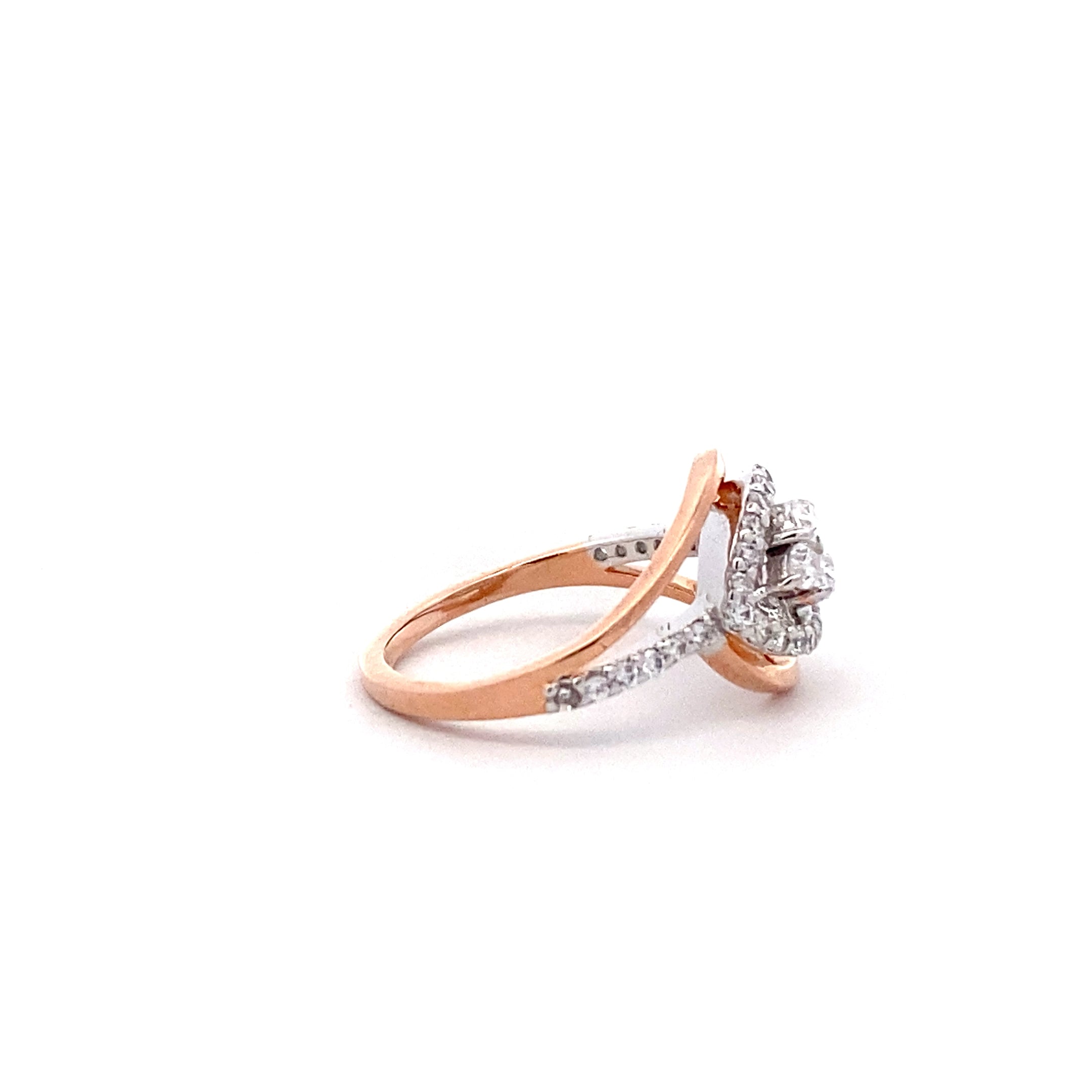 Oval Halo Silver Ring