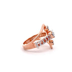 Triple Cluster Swirl Ring