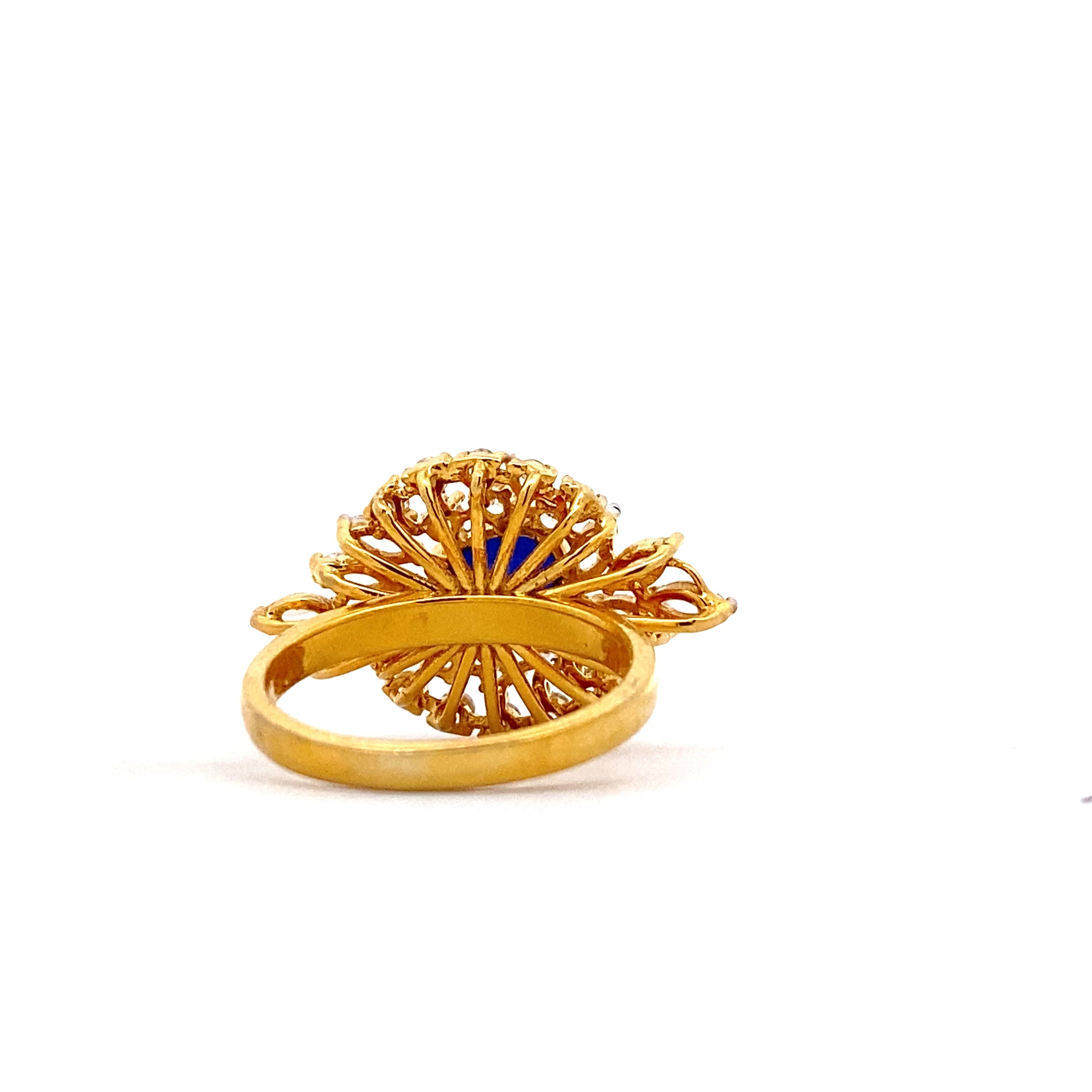 Sapphire Shell Halo Ring