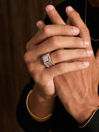 Rose Gold Baguette Statement Ring