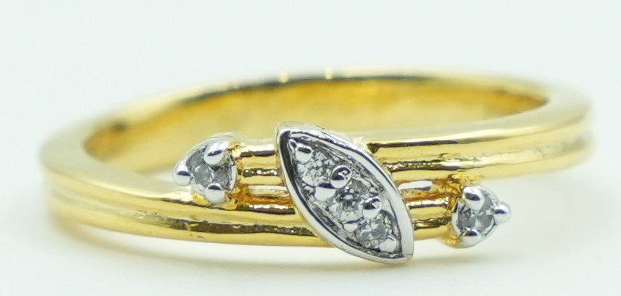 Marquise Trio Grooved Ring