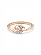 Swirl Crystal Silver Ring