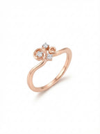 Swirl Crystal Silver Ring
