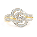 Crystal Swirl Knot Ring