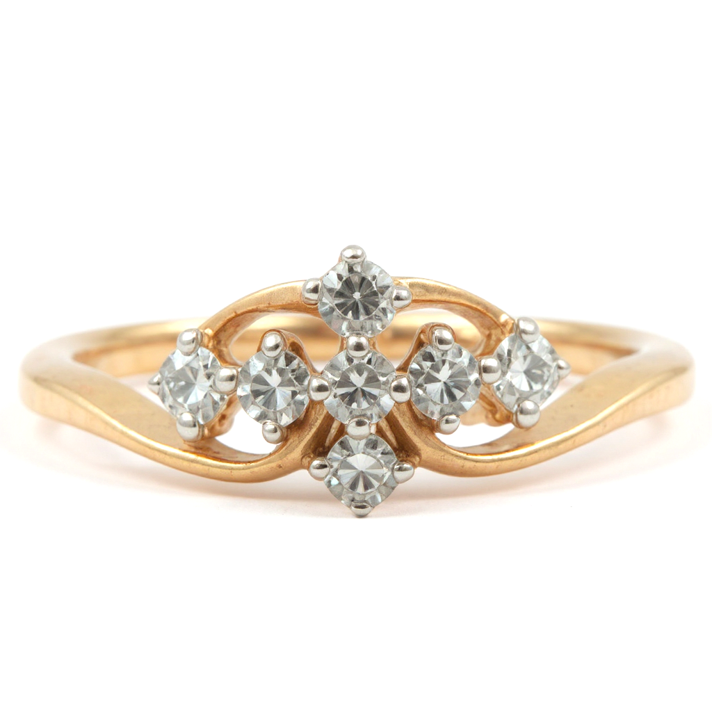Moissanite Cross Cluster Ring
