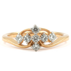 Moissanite Cross Cluster Ring