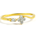 Four Petal Flower Wave Ring