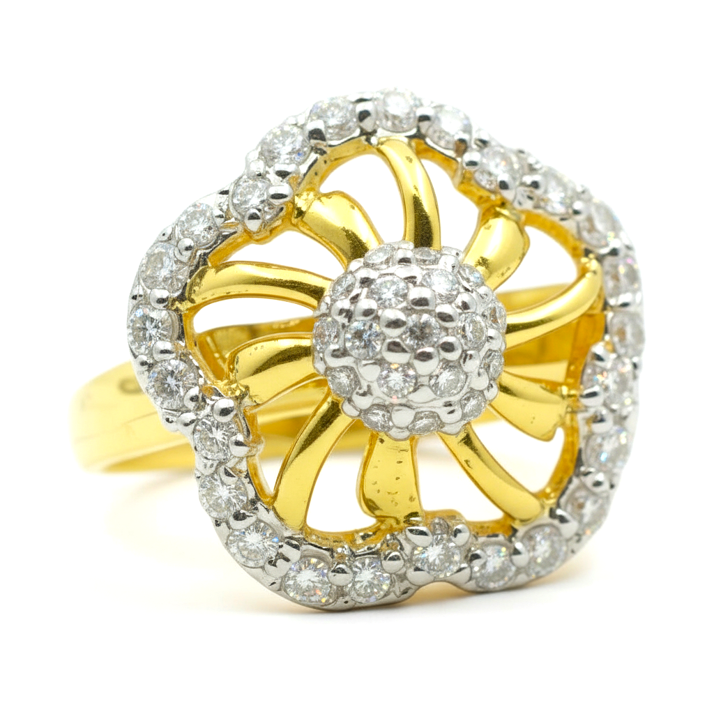 Sunburst Wheel Cocktail Ring