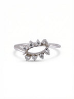 White Gold Eye Crown Ring