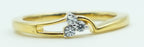 Three Stone Crossover Ring