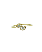 Dual Stone Swirl Ring