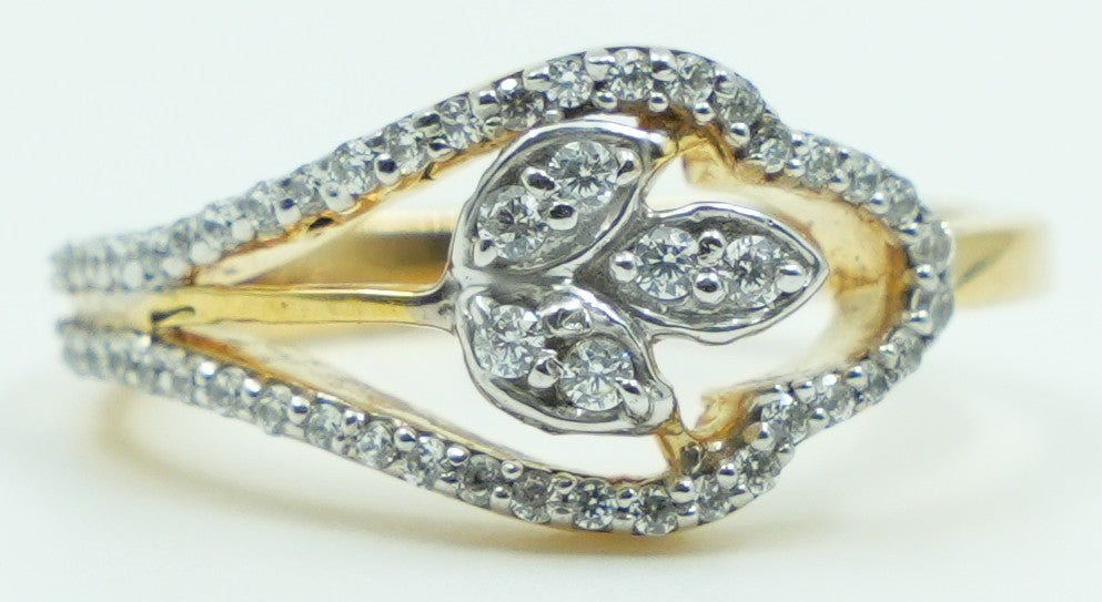 Open Leaf Cluster Ring