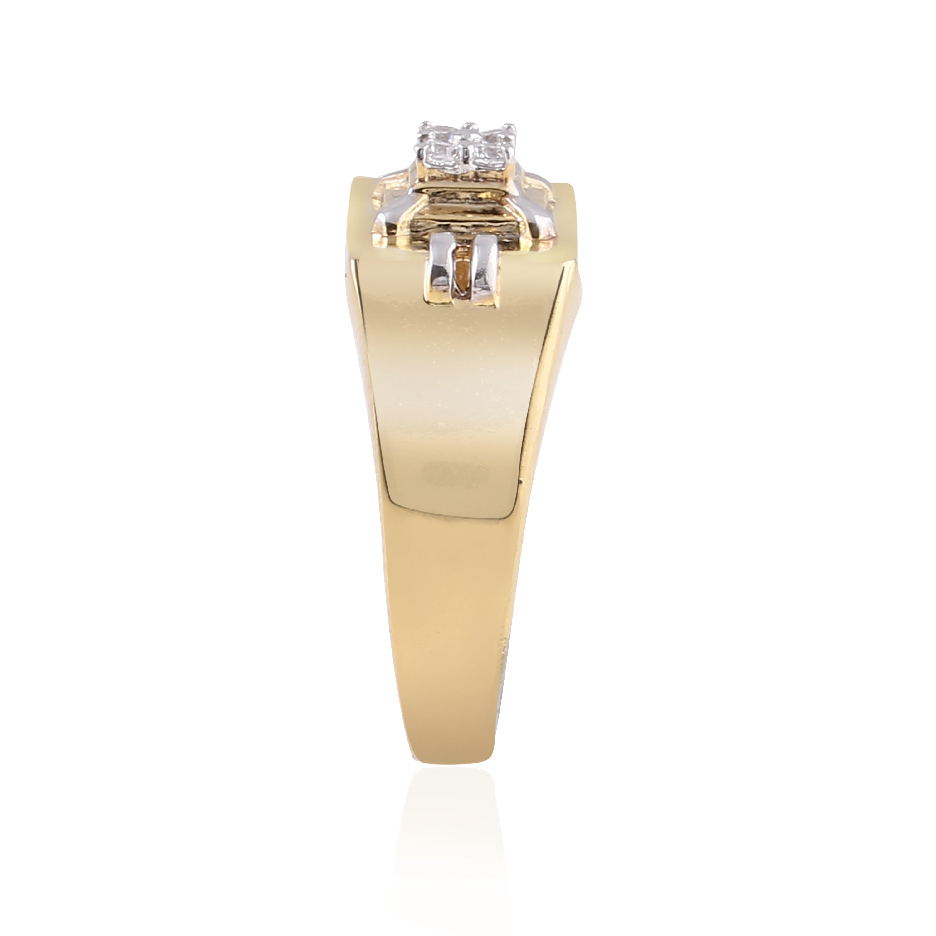 Bold Signet Cluster Ring
