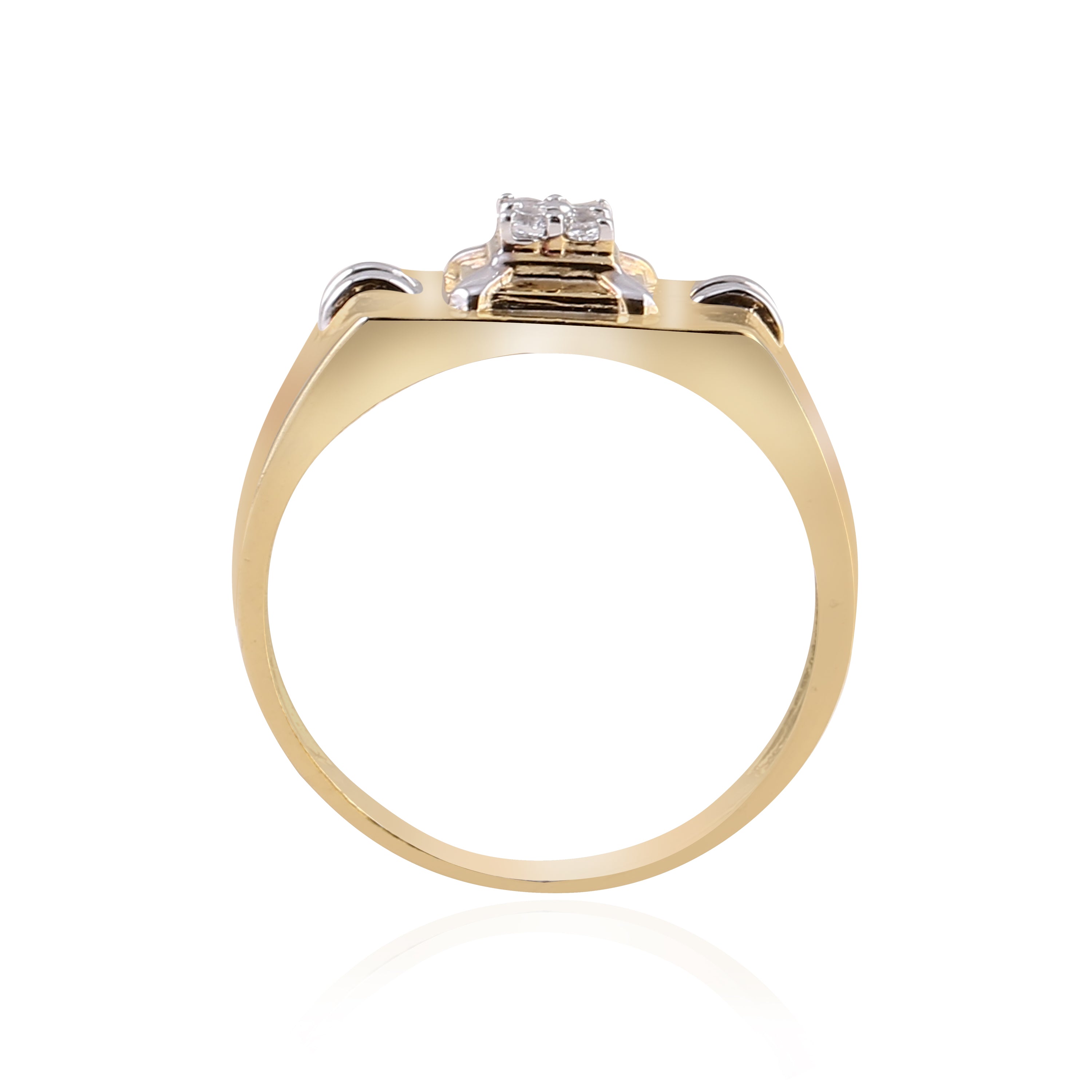 Bold Signet Cluster Ring