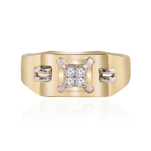 Bold Signet Cluster Ring