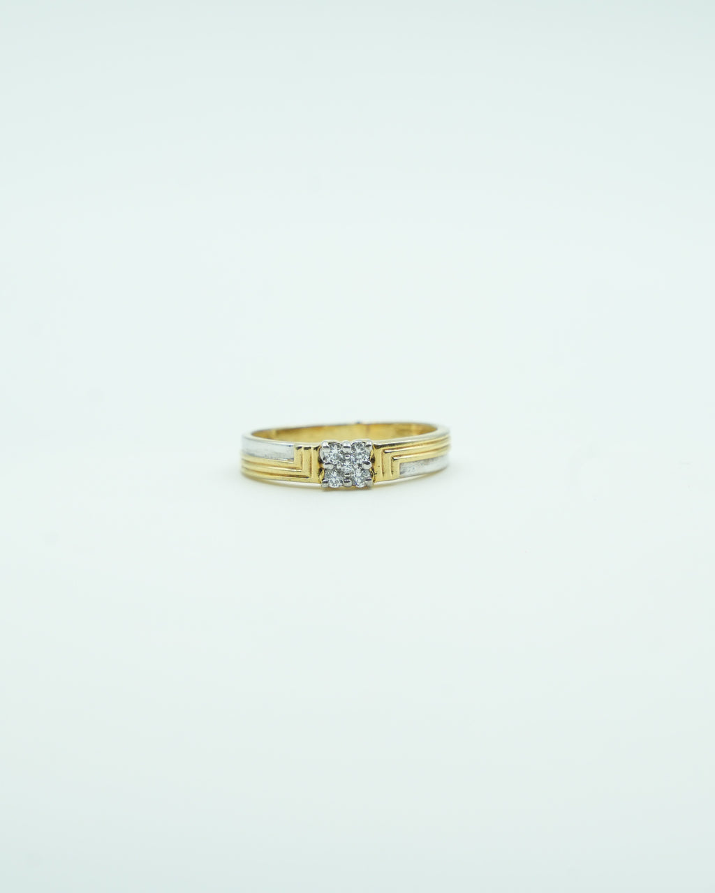 Men's Two-Tone Channel Band Ring
