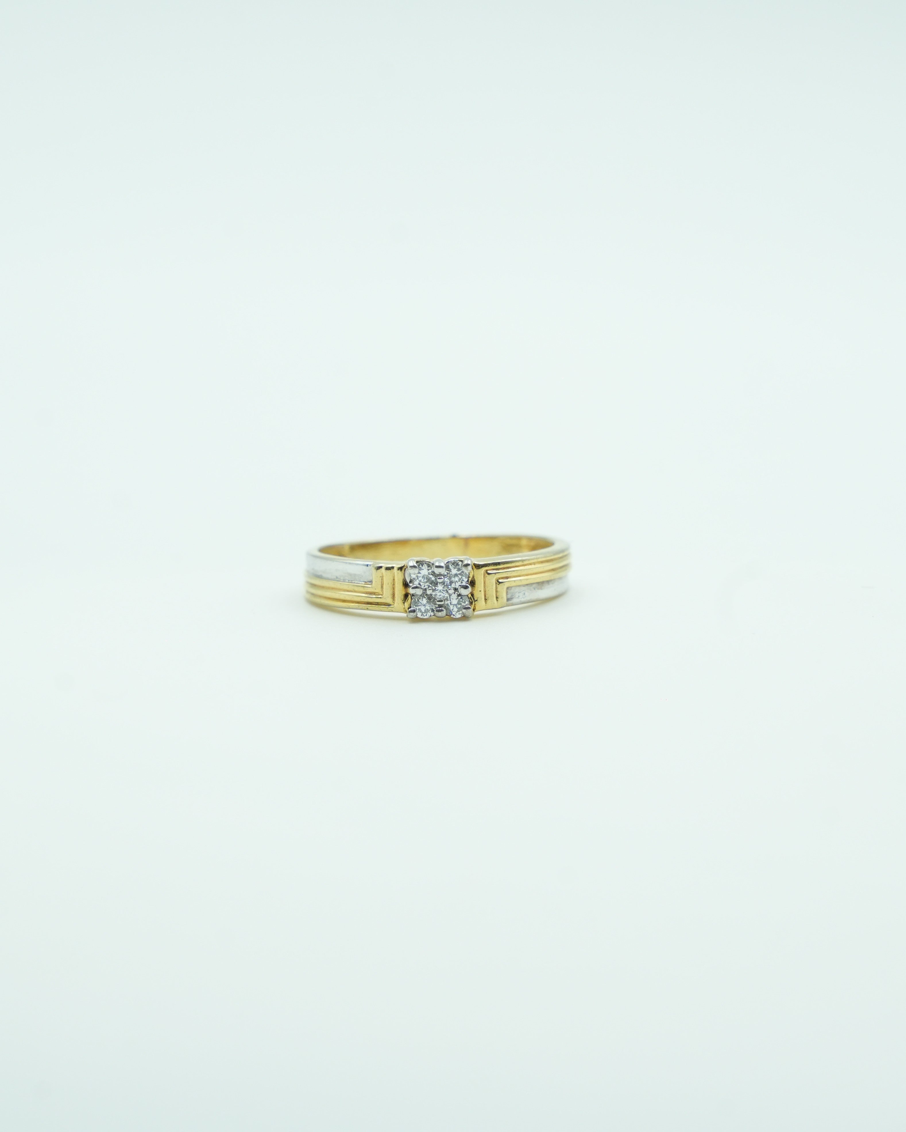 Men's Two-Tone Channel Band Ring