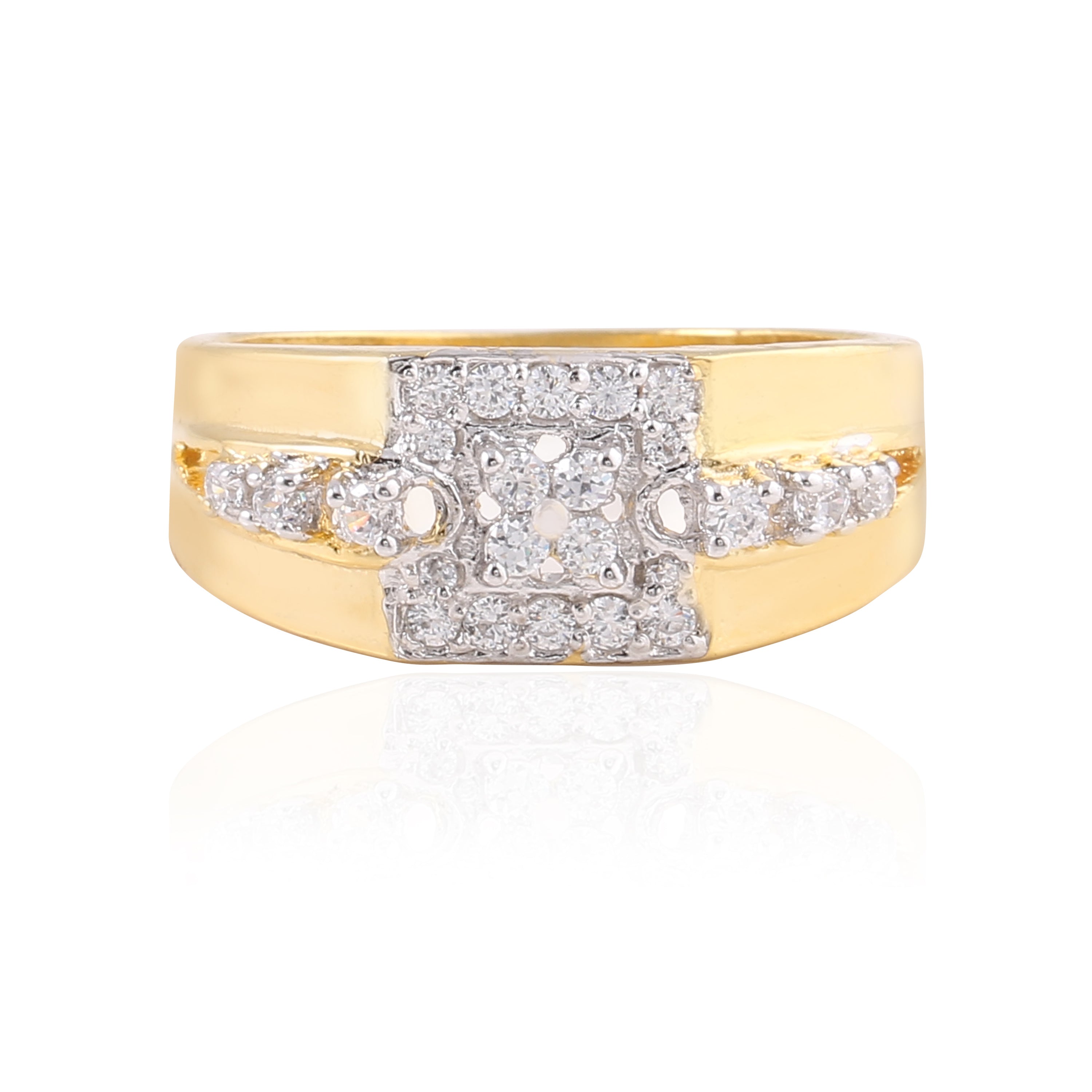 Halo Square Statement Ring