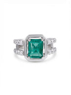 Emerald Cut Solitaire Statement Ring