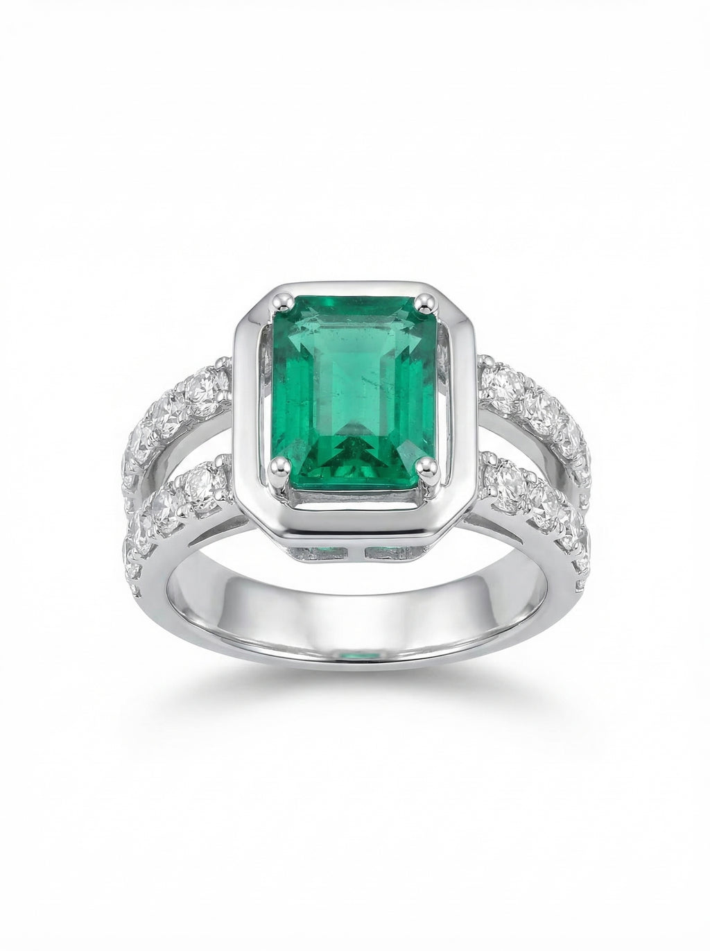 Emerald Cut Solitaire Statement Ring