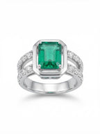 Emerald Cut Solitaire Statement Ring