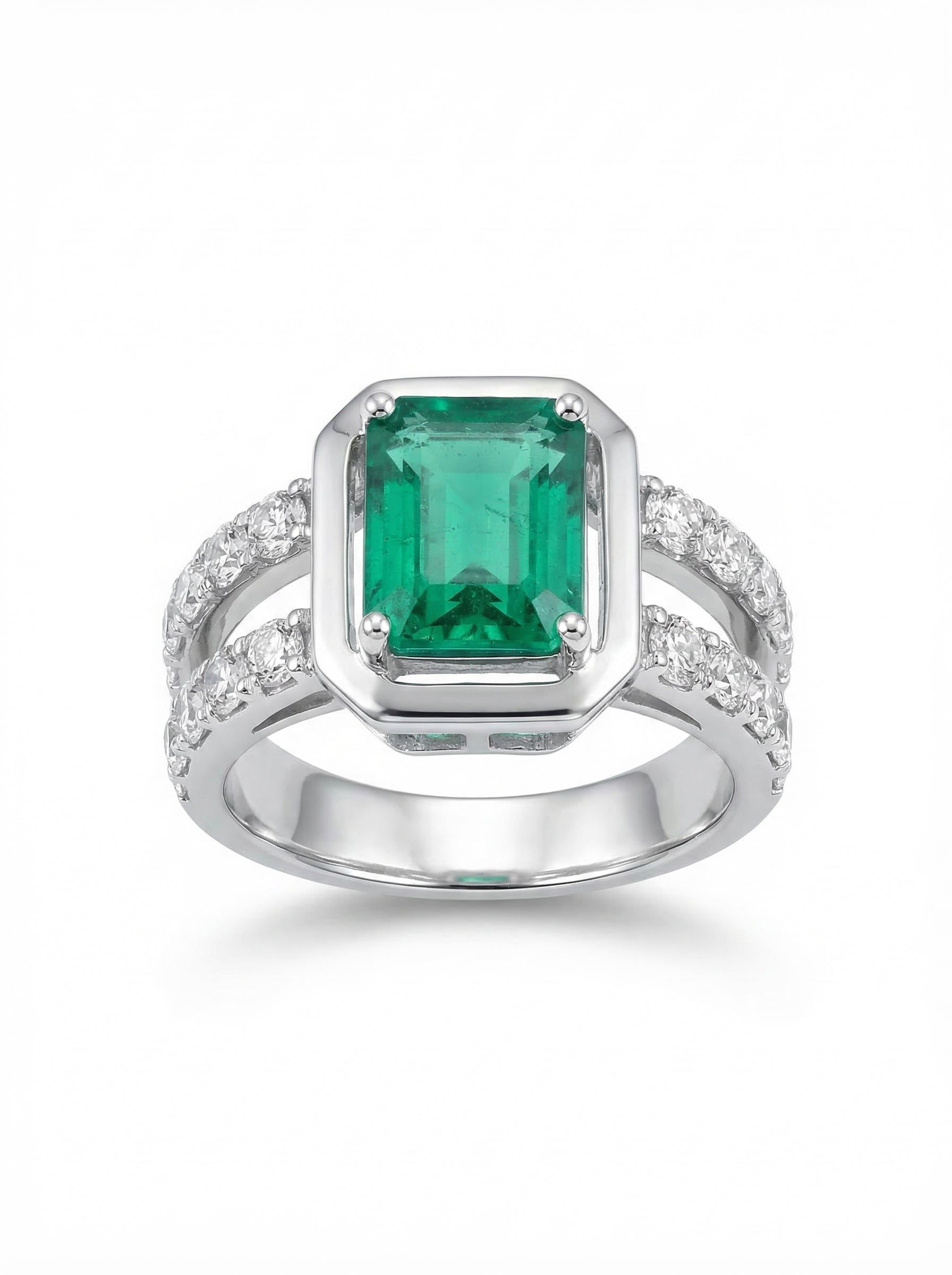 Emerald Cut Solitaire Statement Ring