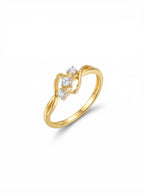 Gold Freeform Trio Diamond Ring