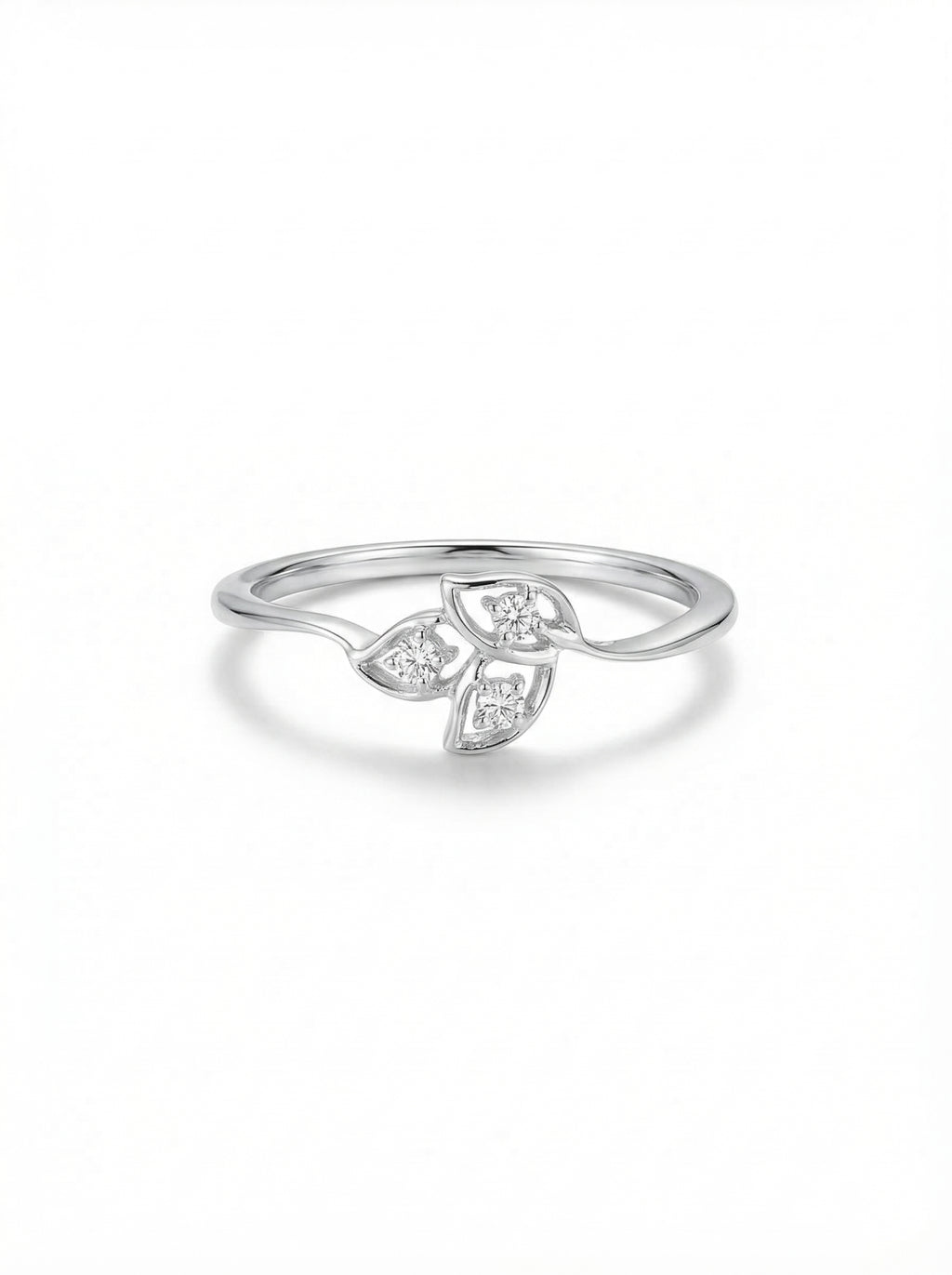 Diamond Petal Leaf Ring