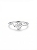 Diamond Petal Leaf Ring
