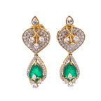 Emerald Crystal Halo Earrings