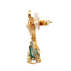 Emerald Crystal Halo Earrings