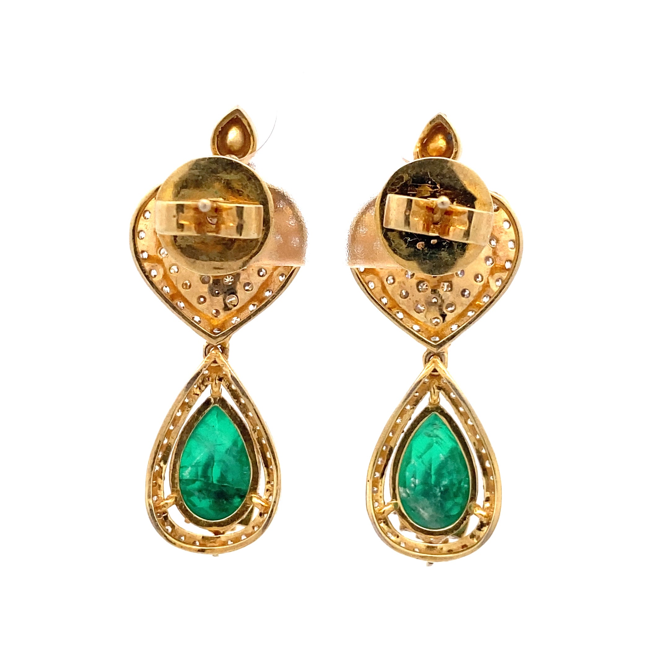 Emerald Crystal Halo Earrings