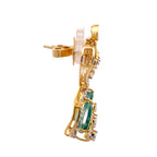 Emerald Crystal Halo Earrings