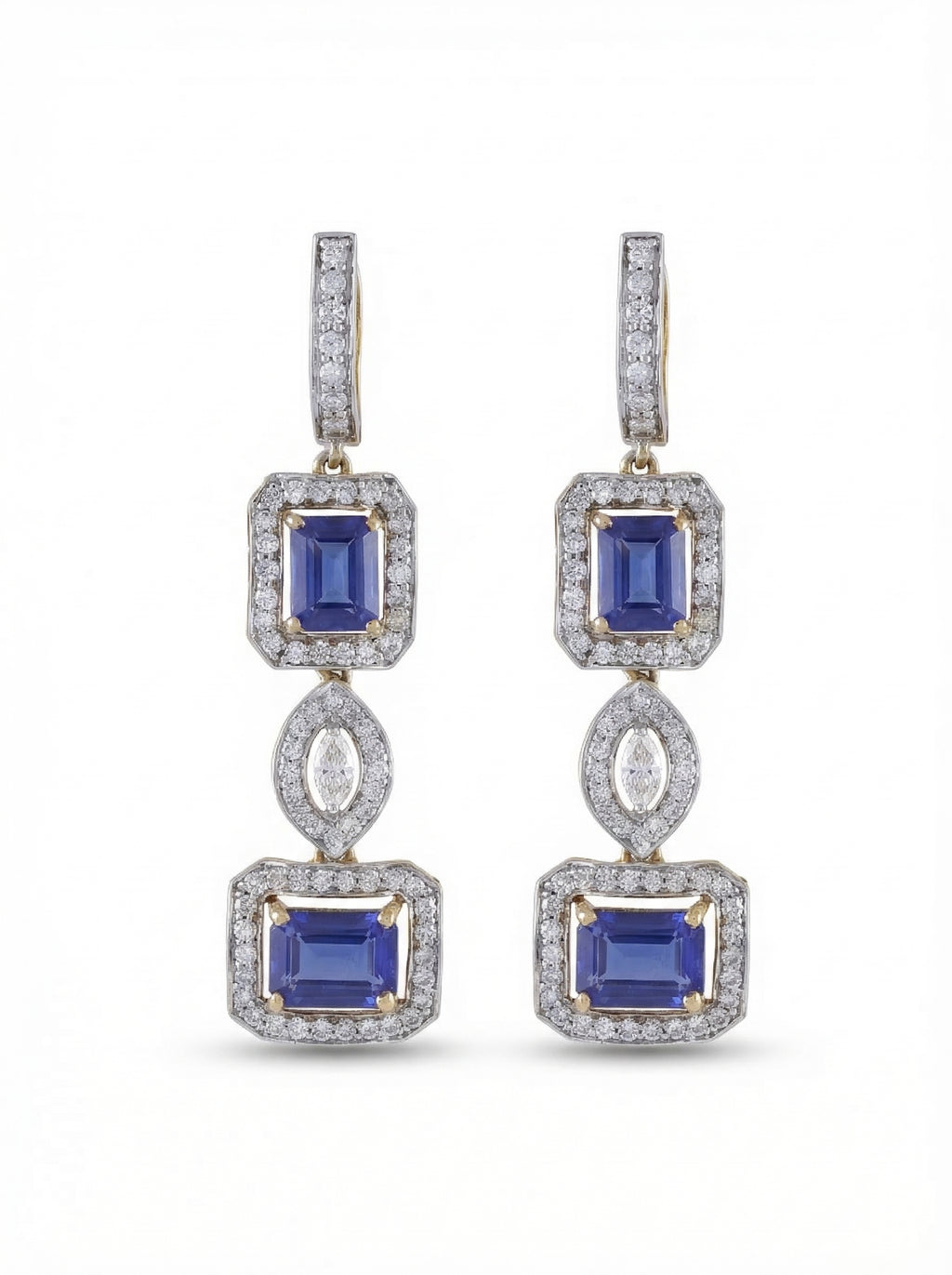 Sapphire Fleur Crystal Pendant