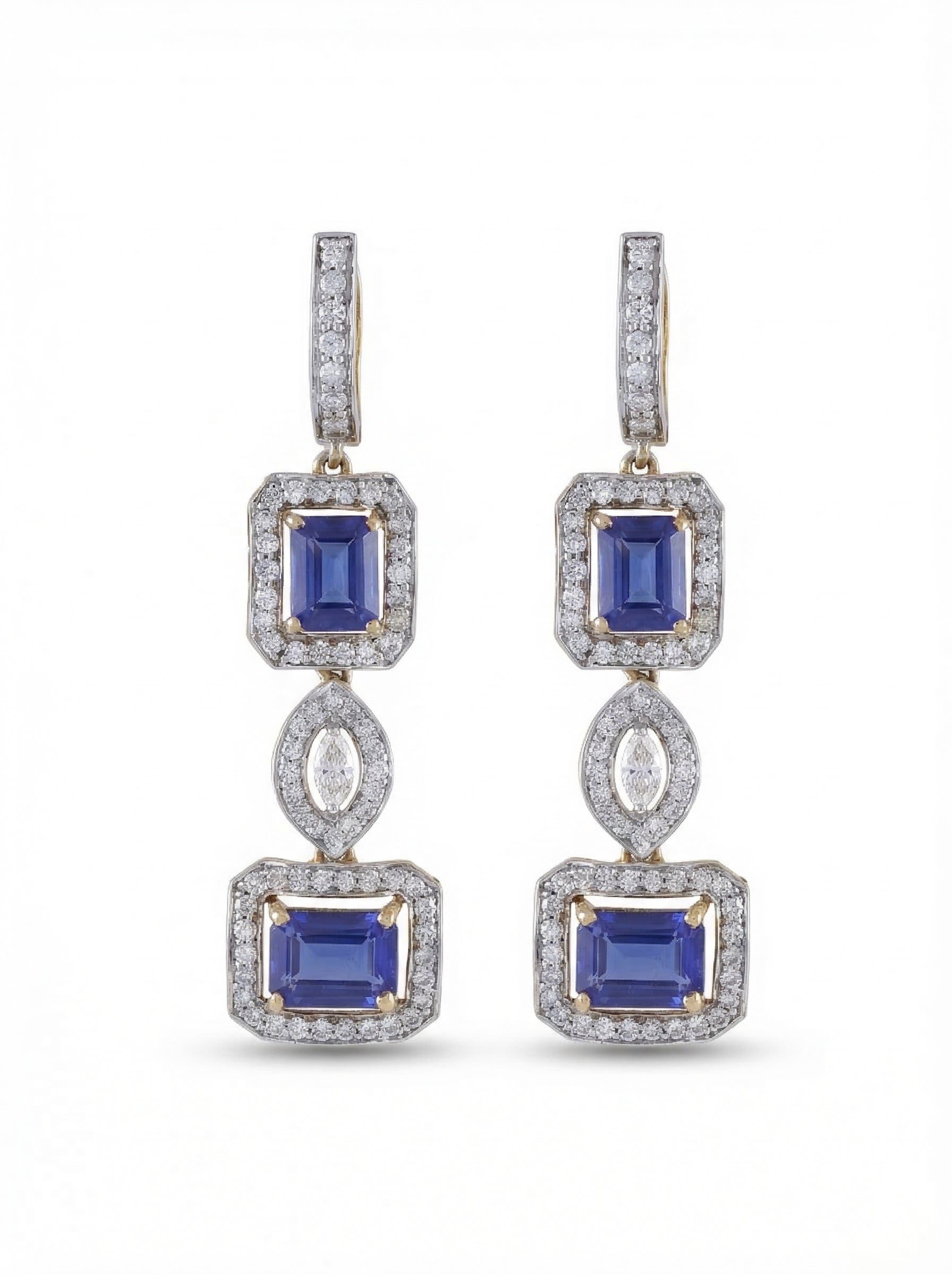 Sapphire Fleur Crystal Pendant