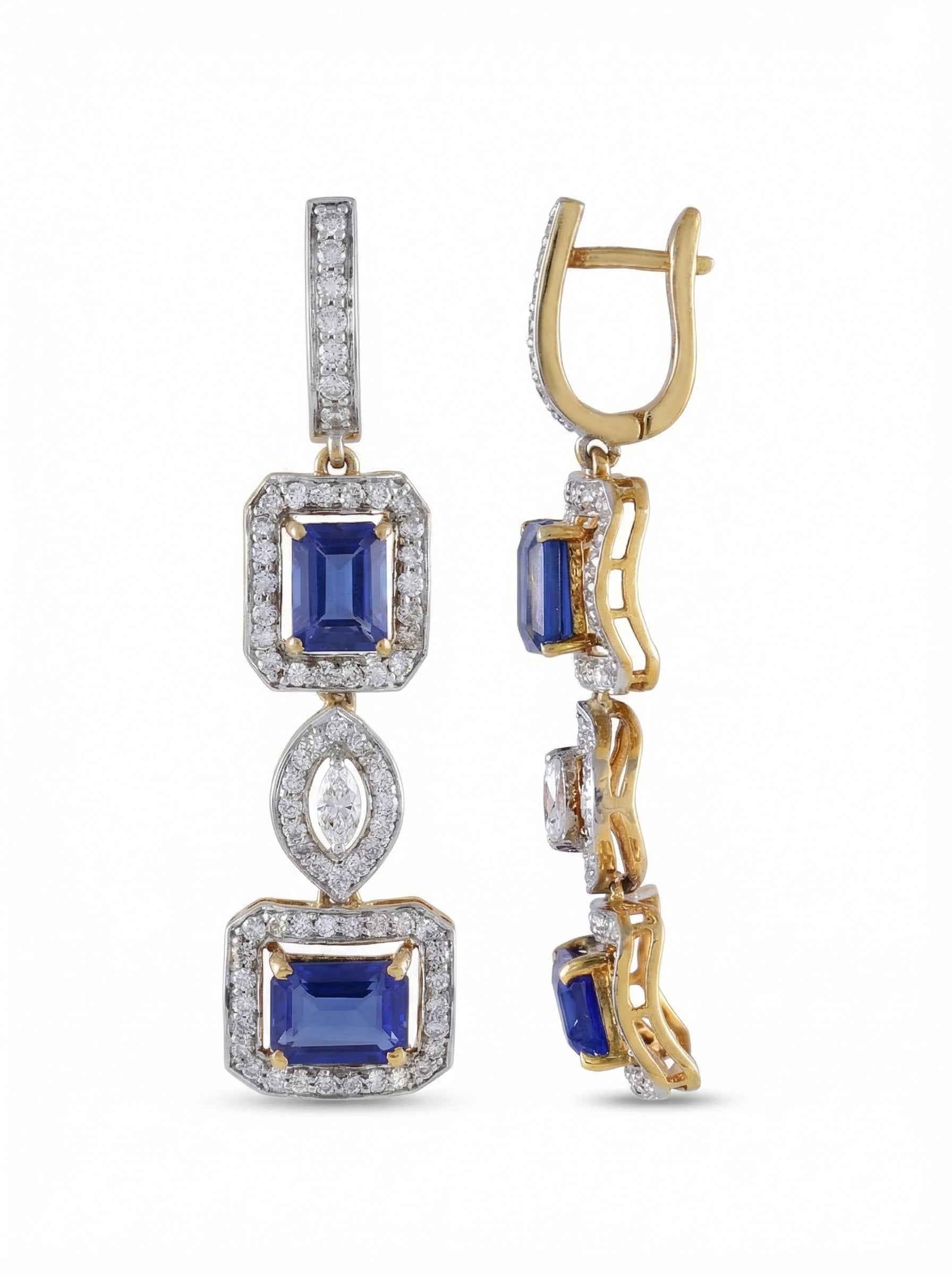Sapphire Fleur Crystal Pendant
