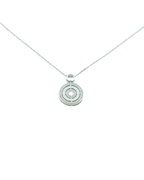Crystal Orbit Medallion Necklace