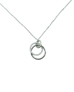 Interlinked Crystal Circle Necklace