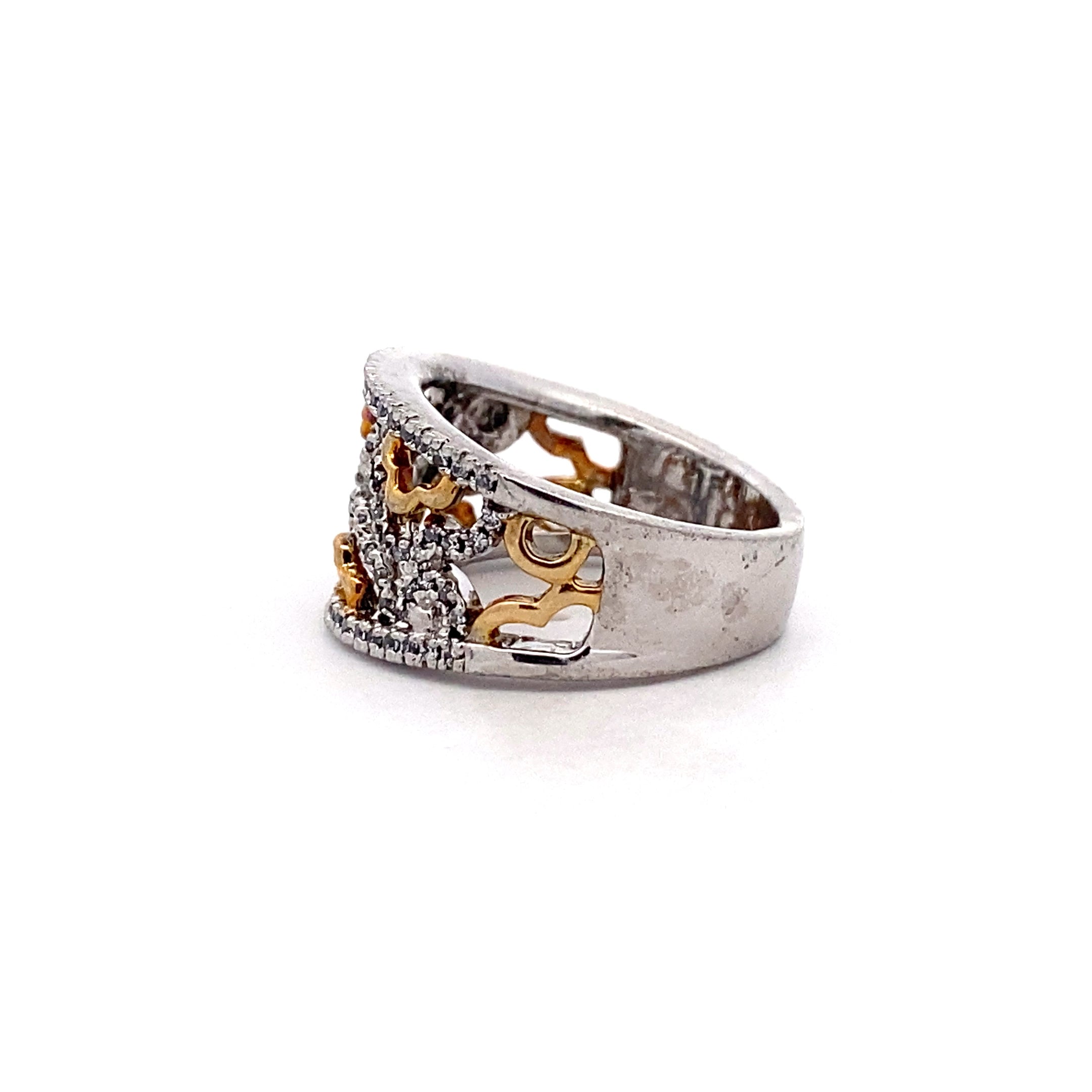 Two-Tone Filigree Band