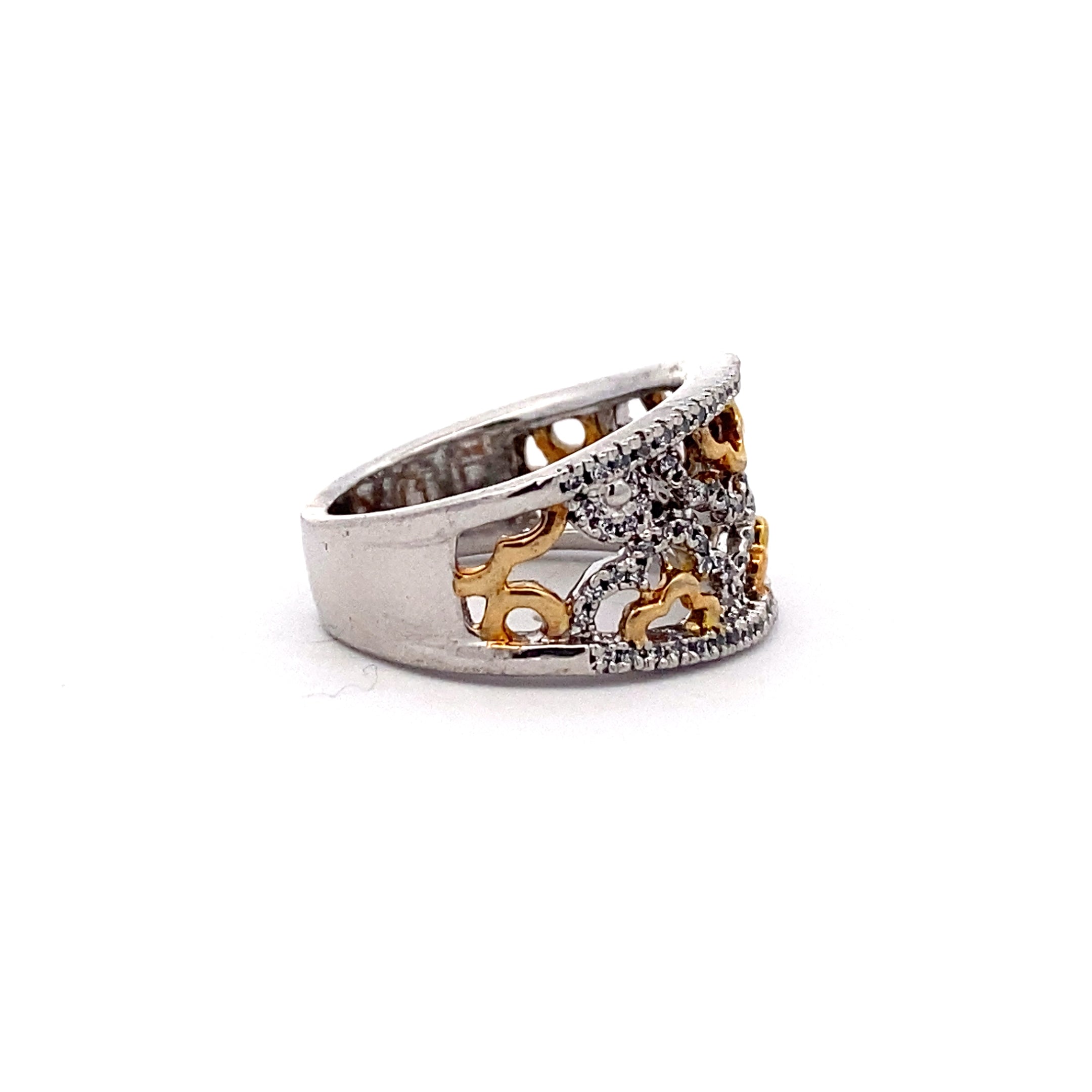 Two-Tone Filigree Band