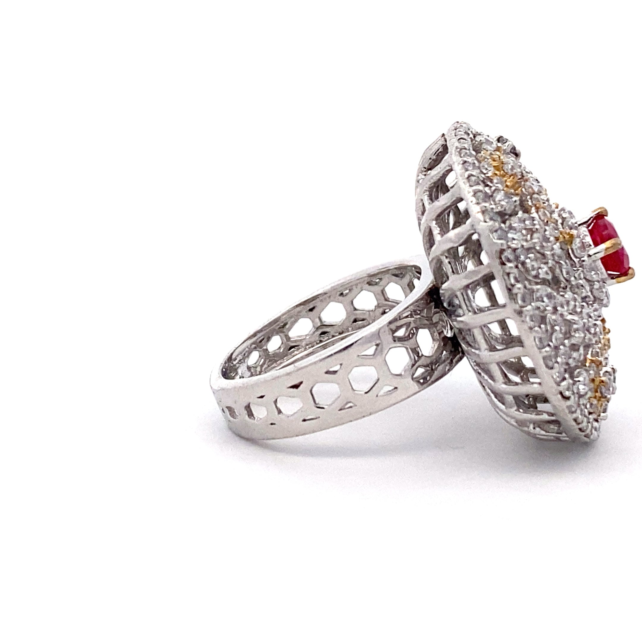 Round Filigree Halo Ring