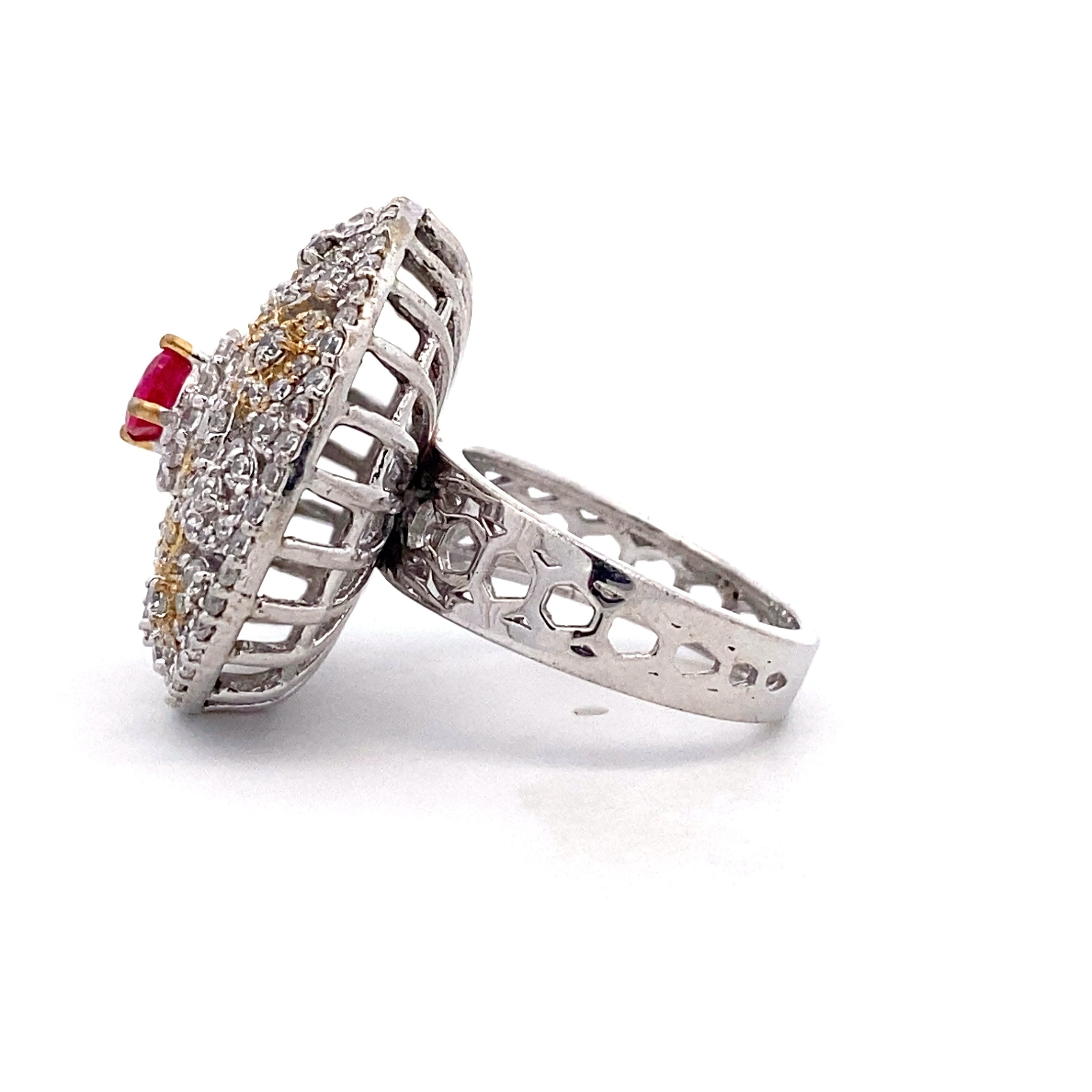 Round Filigree Halo Ring