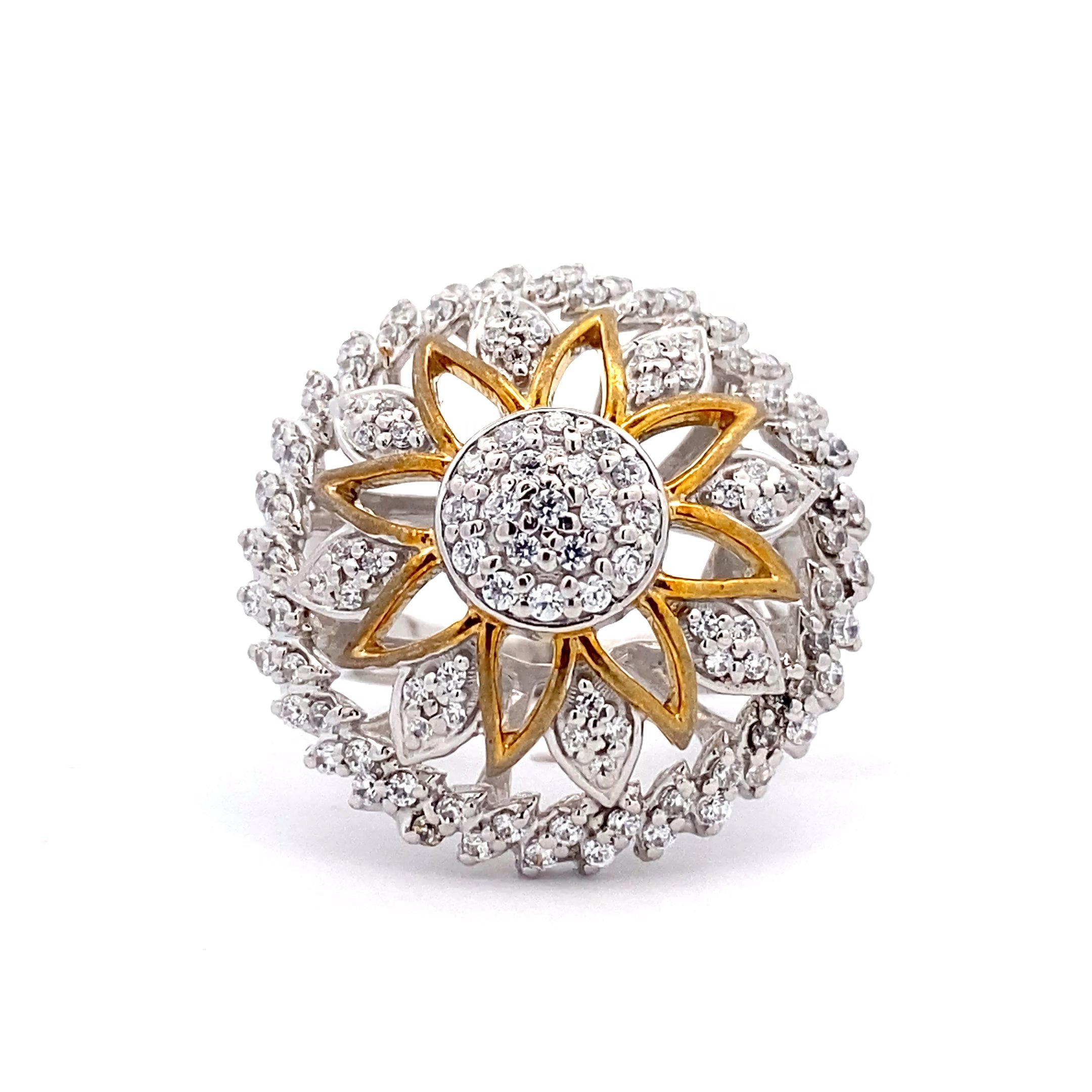 Sunflower Cluster Ring