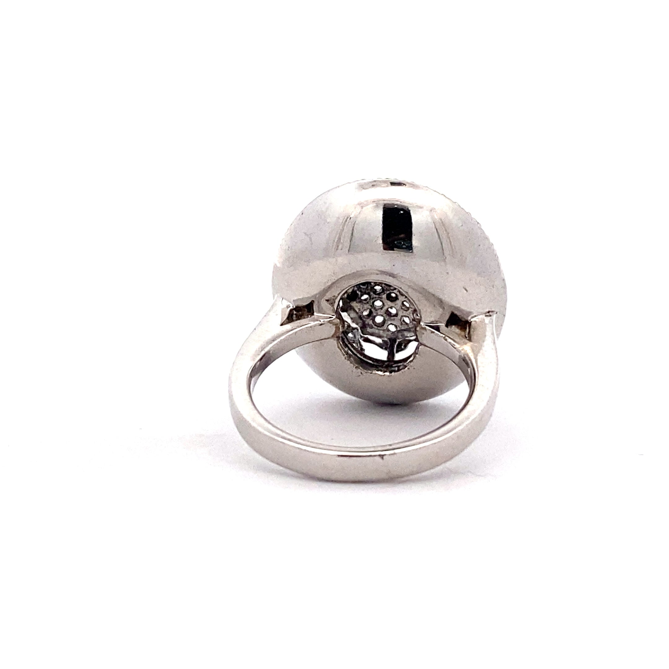 Domed Pave Cluster Ring