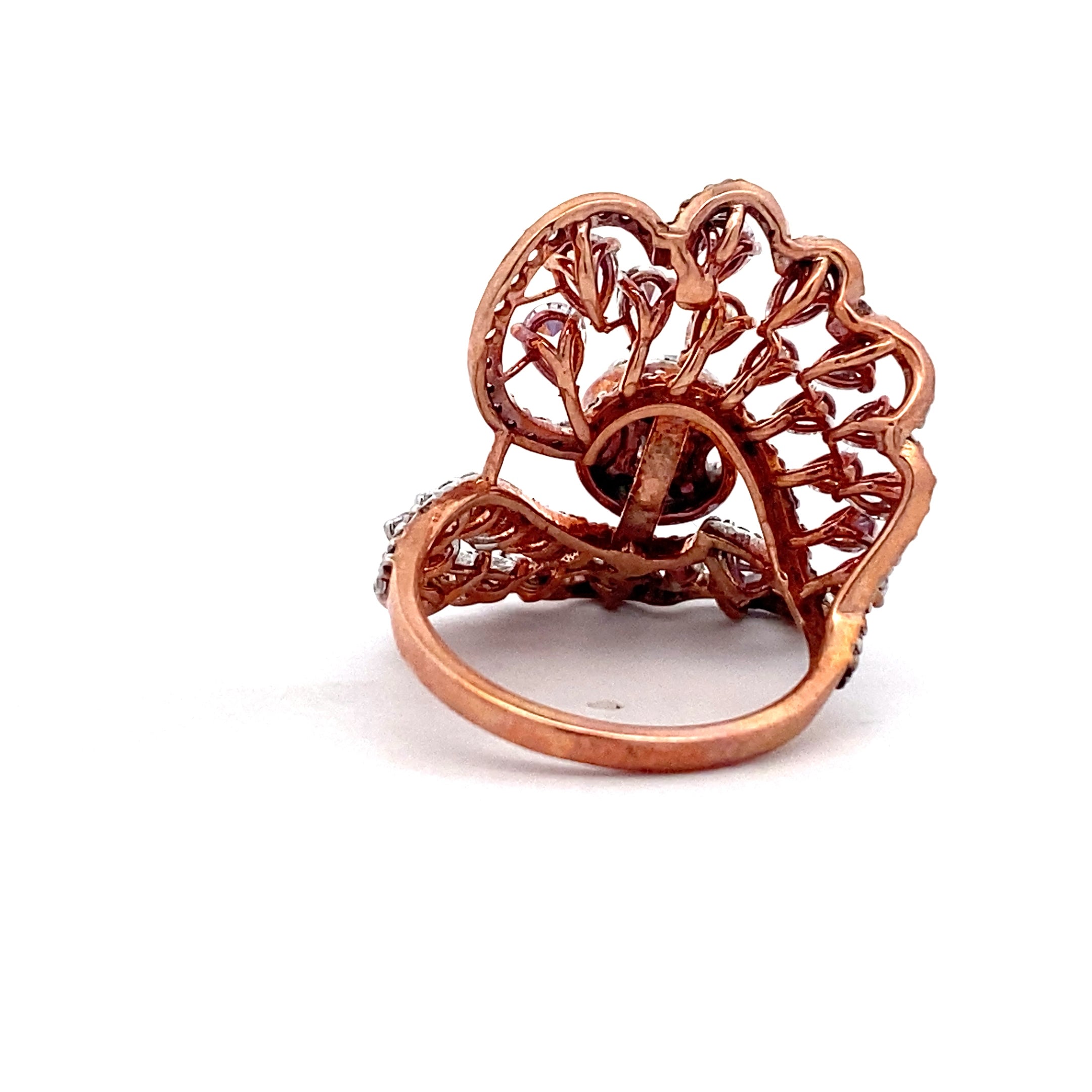 Fanned Petal Cluster Ring