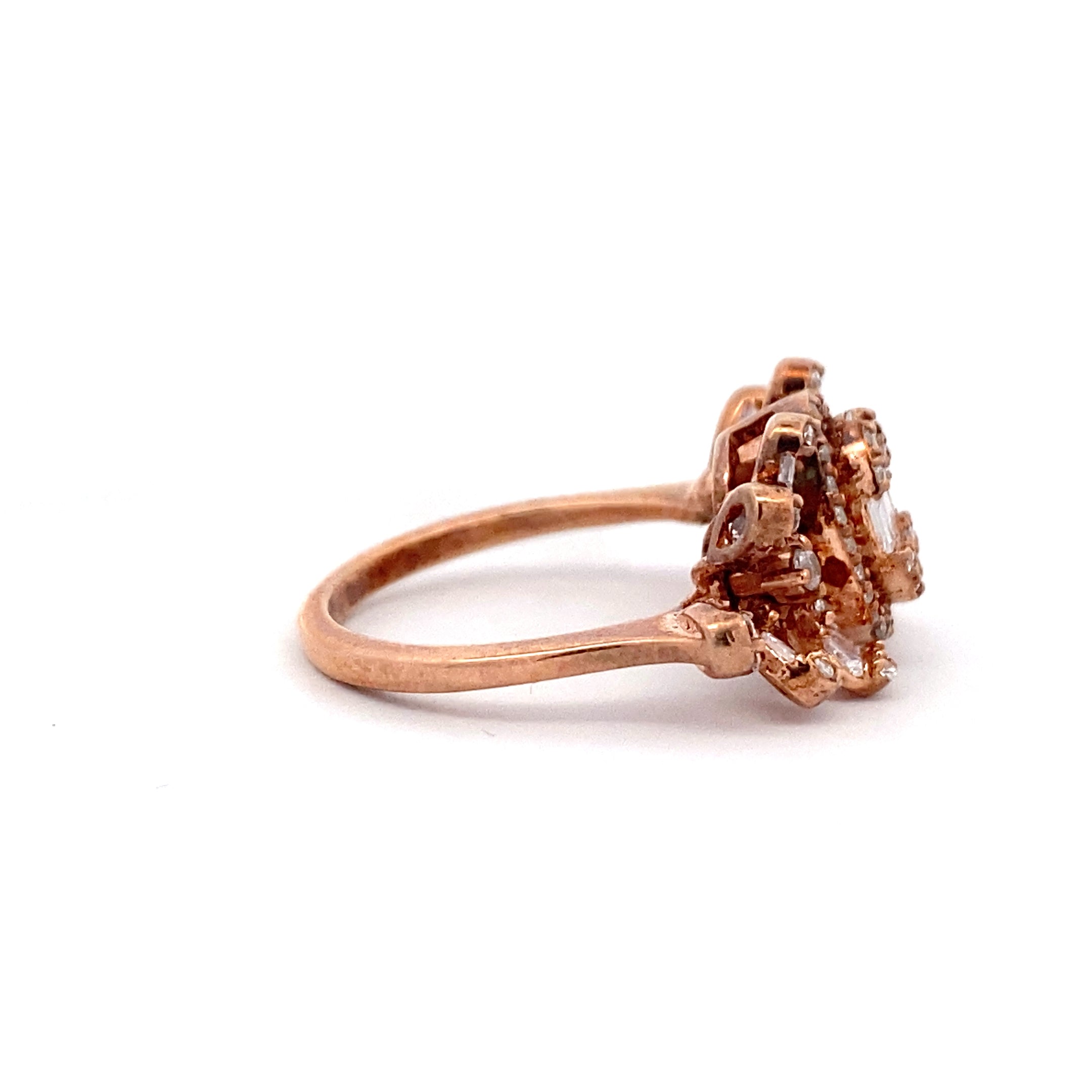 Baguette Cluster Statement Ring